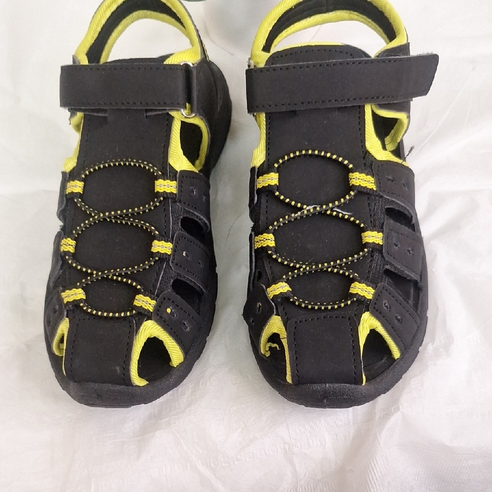 Kids Black and Yellow Sandals